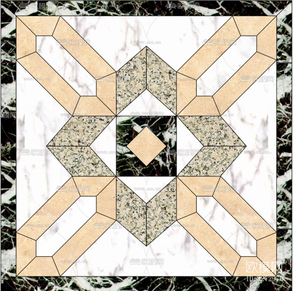室外石材地面拼花地砖下载（渲染图5）