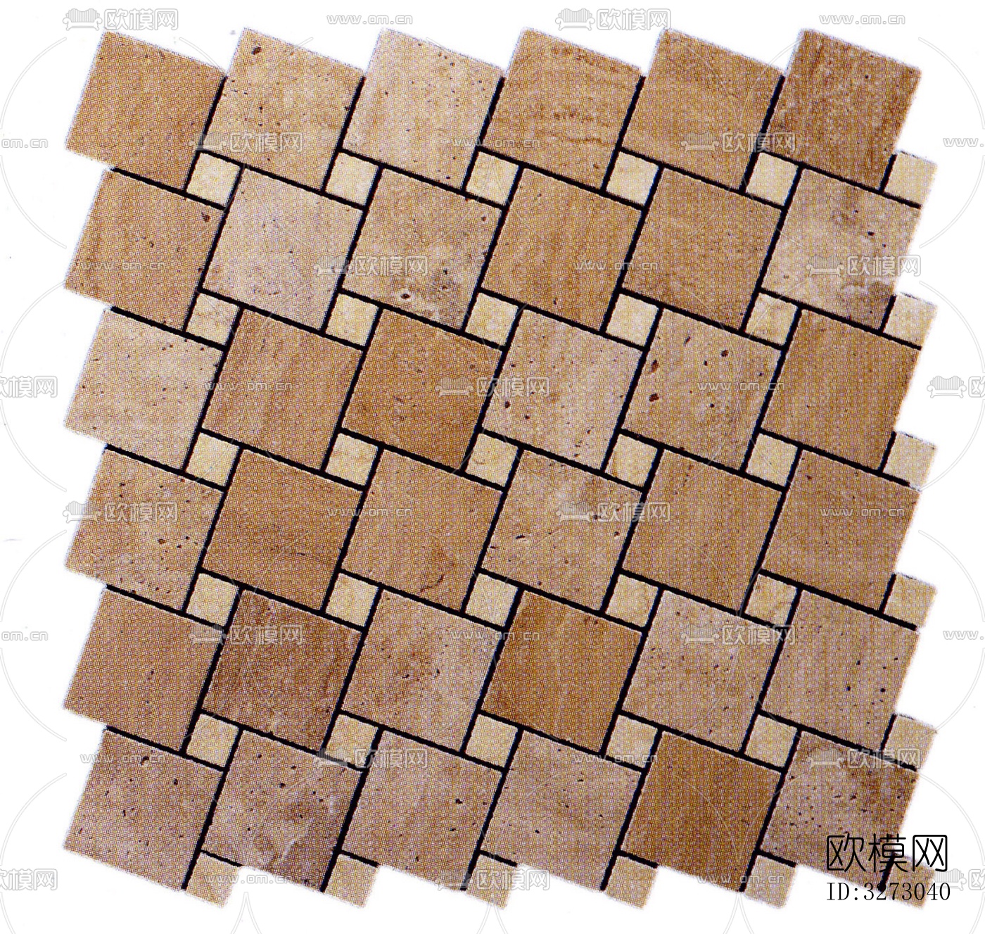 地面砖文化石石材马赛克拼贴下载（渲染图10）