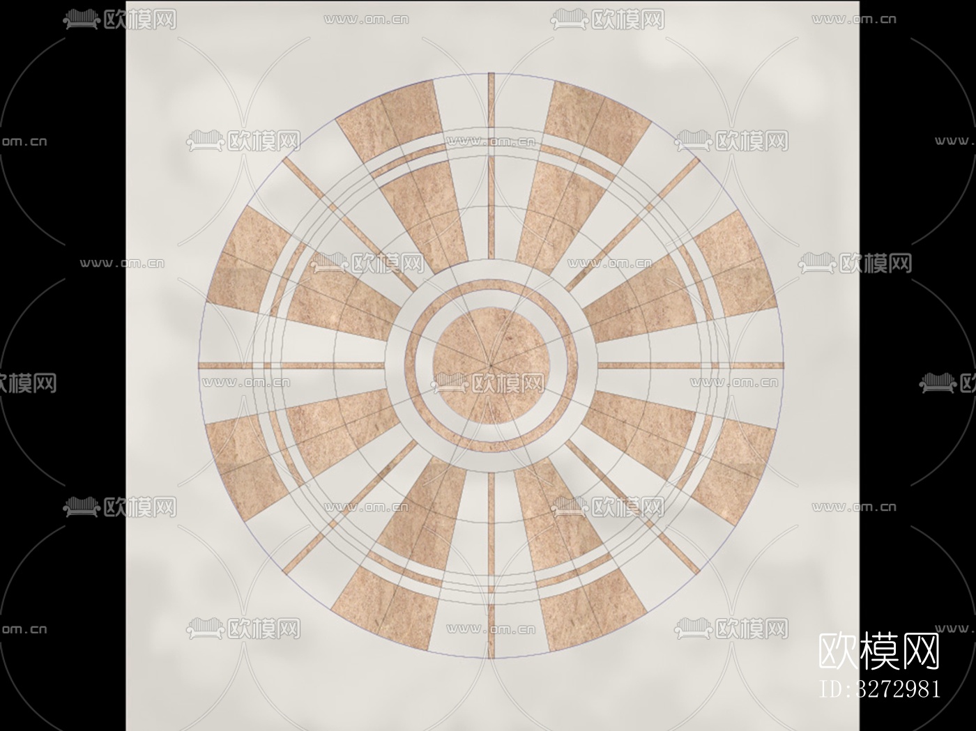 室外石材地面拼花地砖下载（渲染图7）