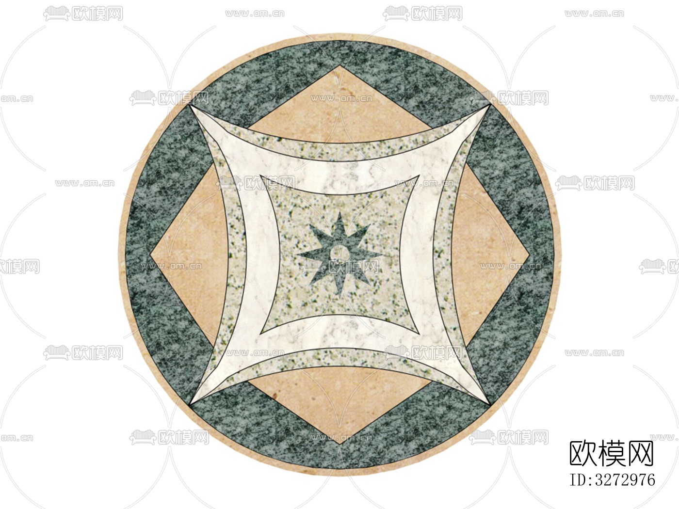 室外石材地面拼花地砖下载（渲染图10）