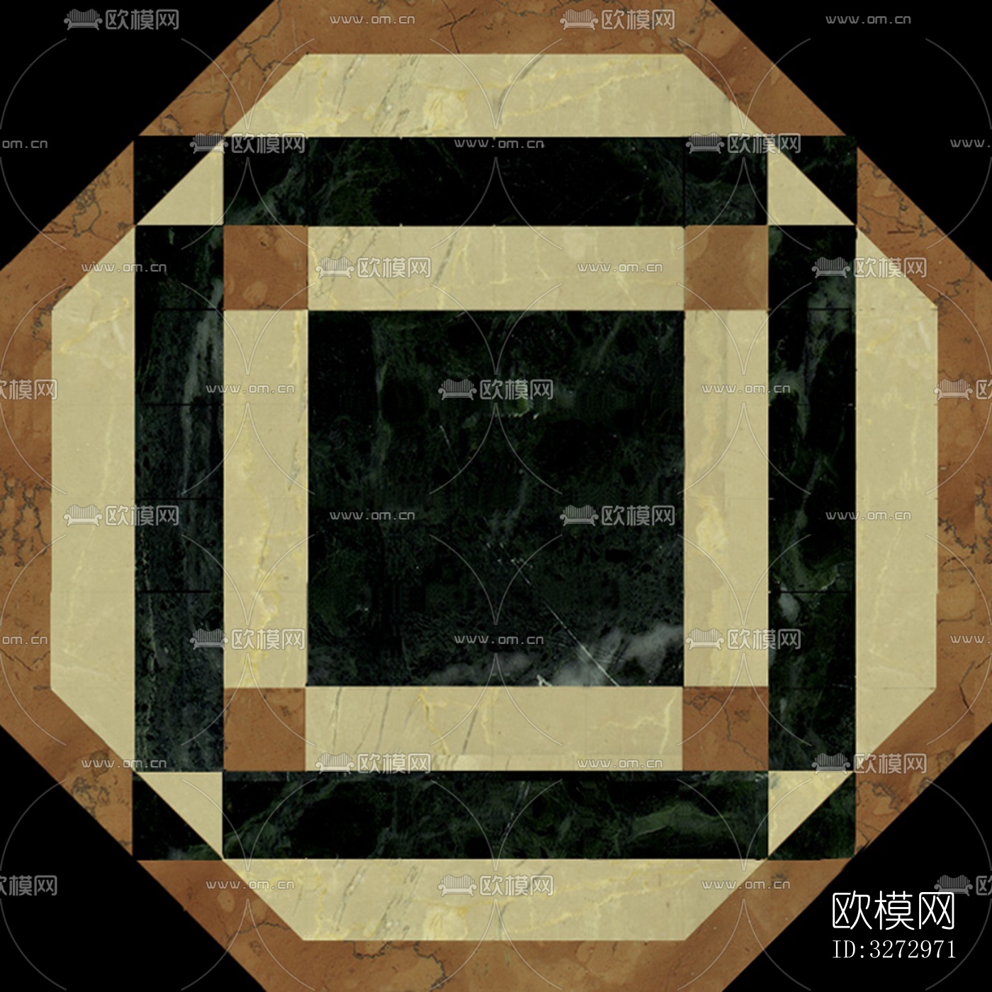 室外石材地面拼花地砖下载（渲染图3）