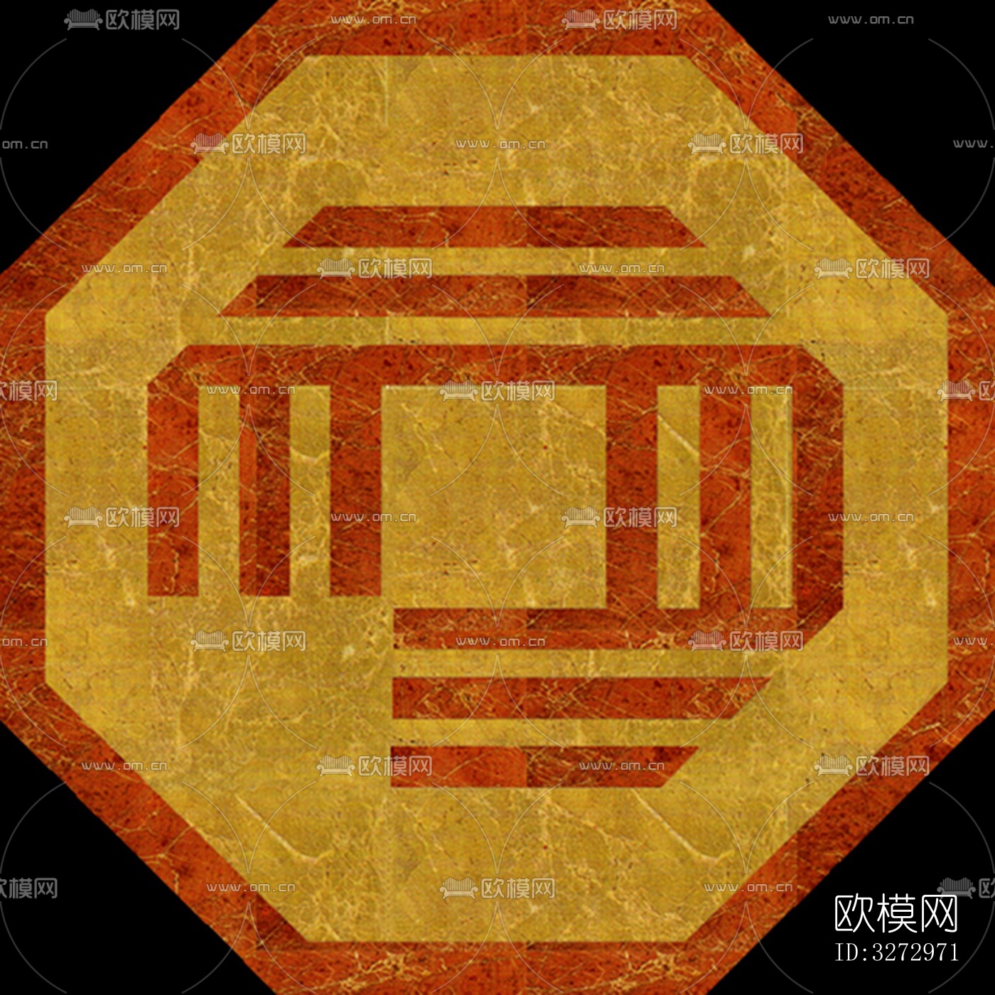 室外石材地面拼花地砖下载（渲染图4）