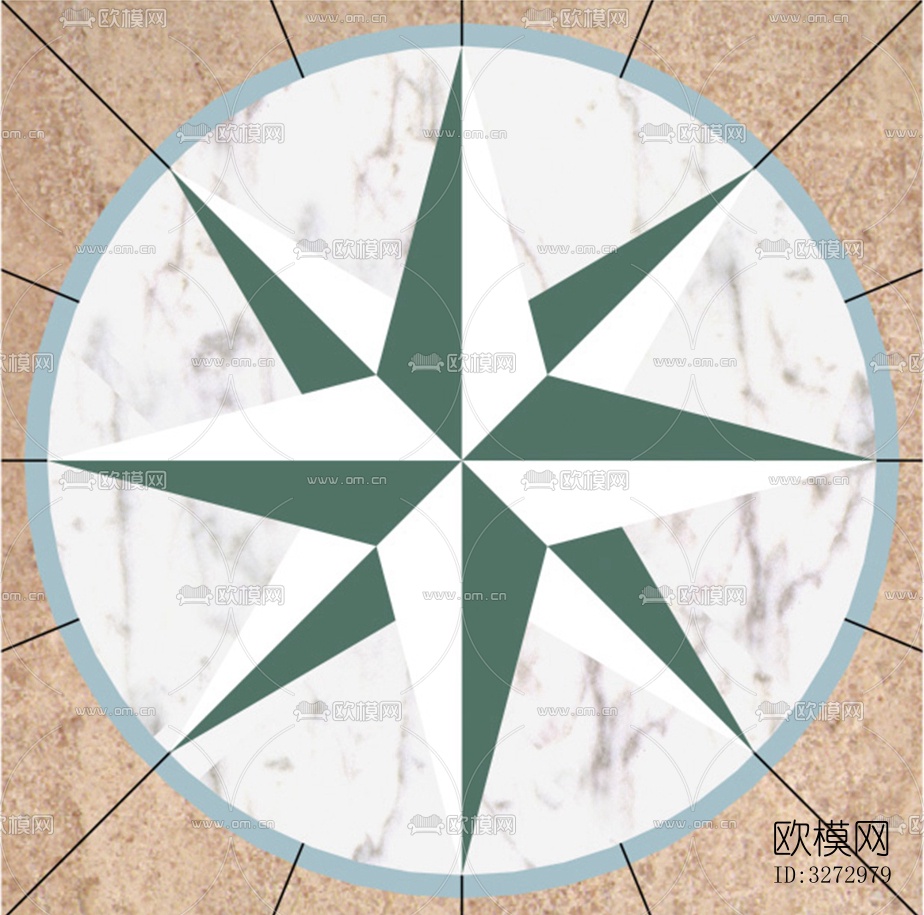 室外石材地面拼花地砖下载（渲染图7）