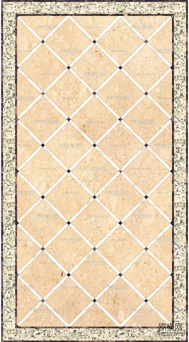 室外石材地面拼花地砖下载（渲染图10）