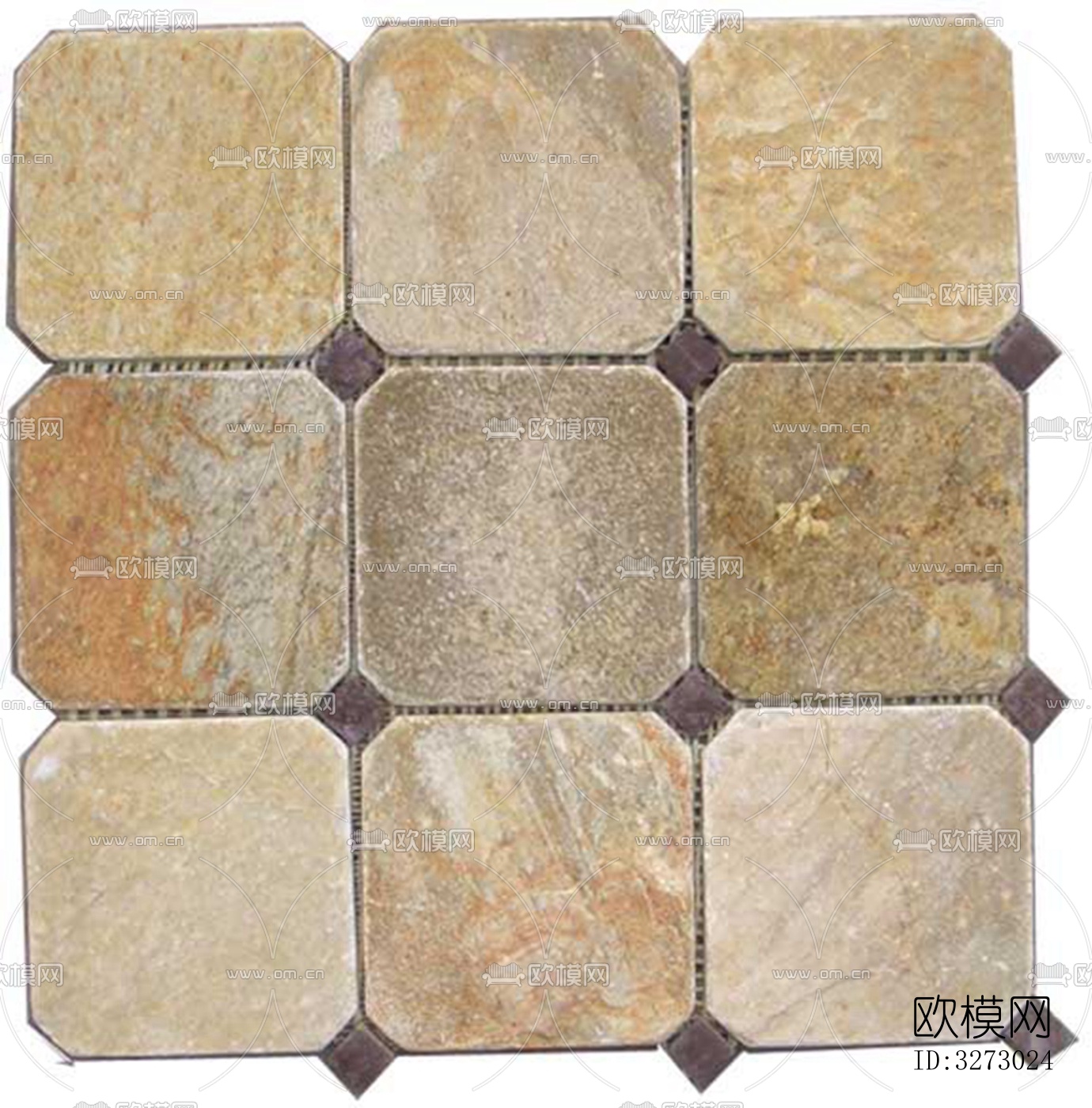 文化石石材马赛克拼贴下载（渲染图3）