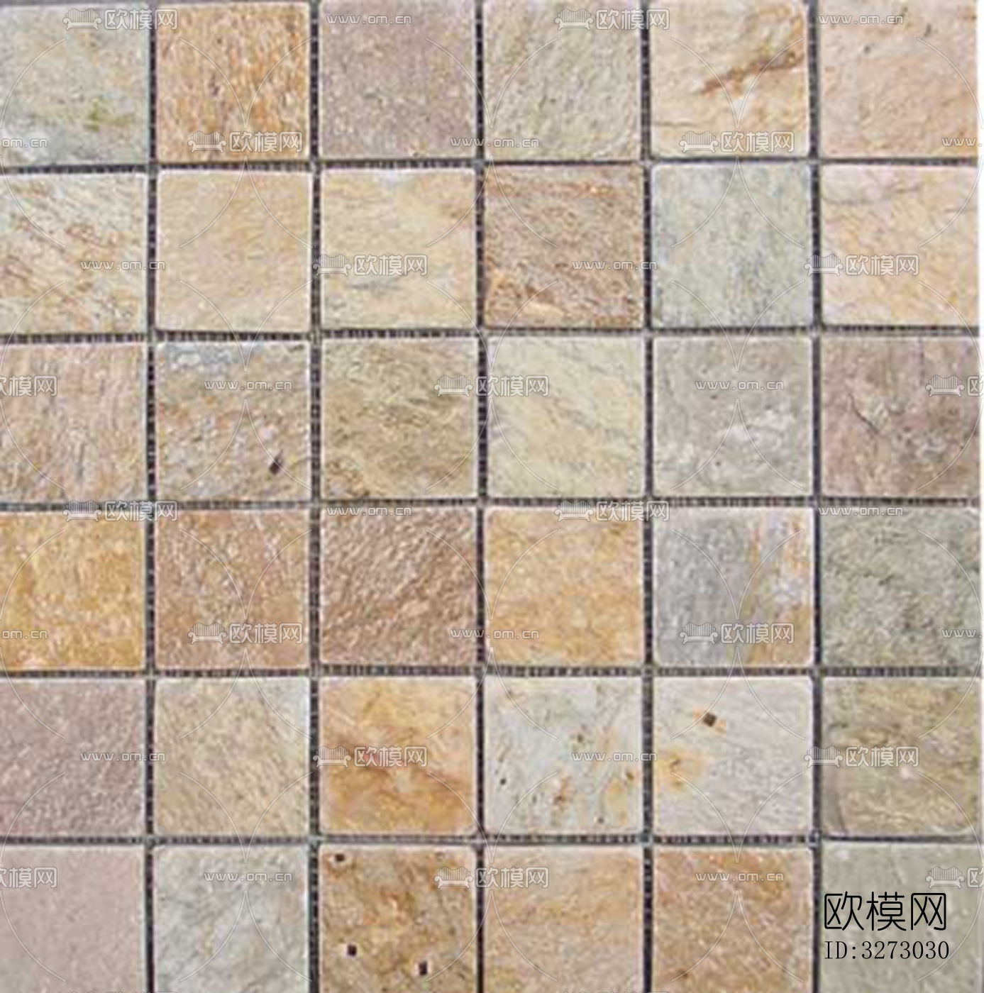 地面砖文化石石材马赛克拼贴下载（渲染图9）