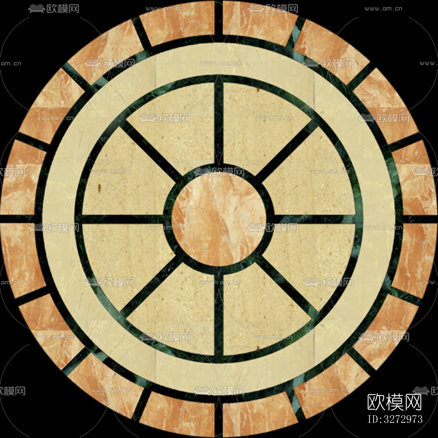 室外石材地面拼花地砖下载（渲染图4）