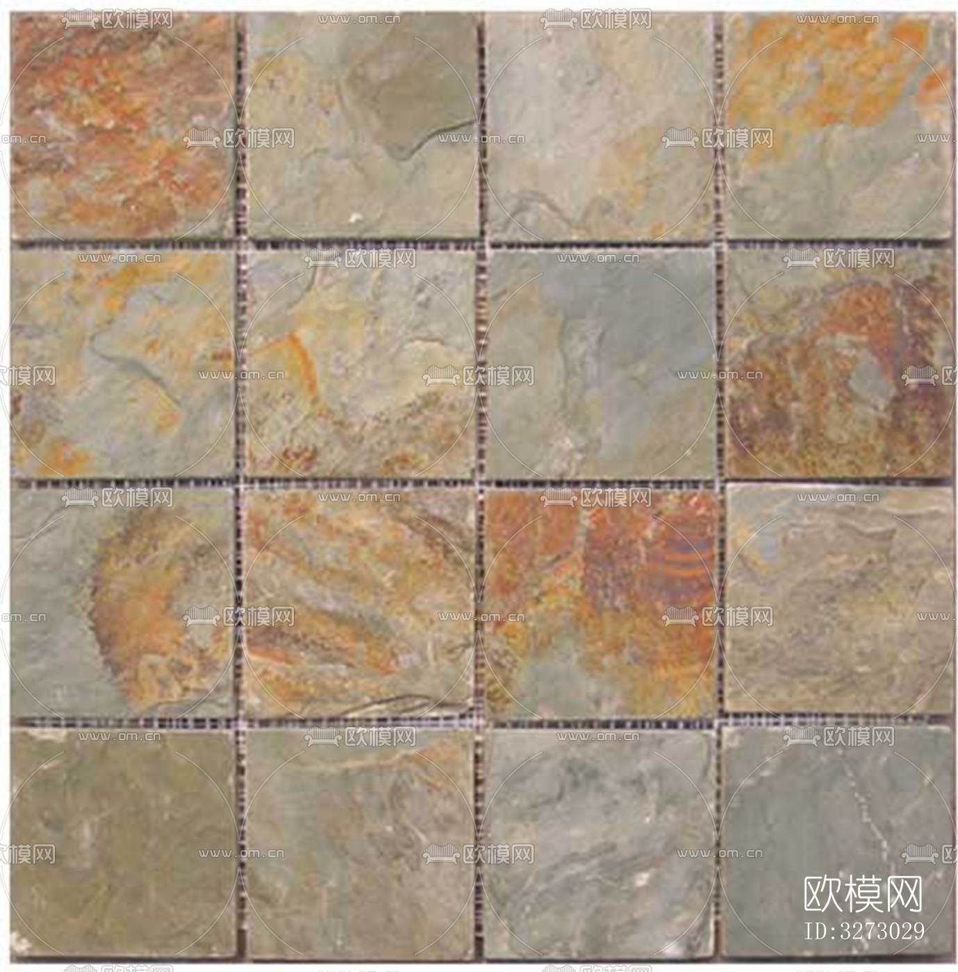 地面砖文化石石材马赛克拼贴下载（渲染图5）