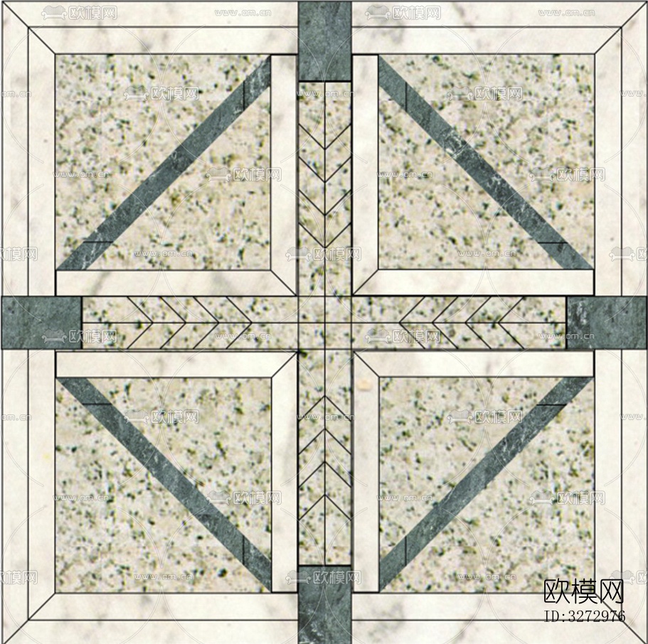 室外石材地面拼花地砖下载（渲染图8）