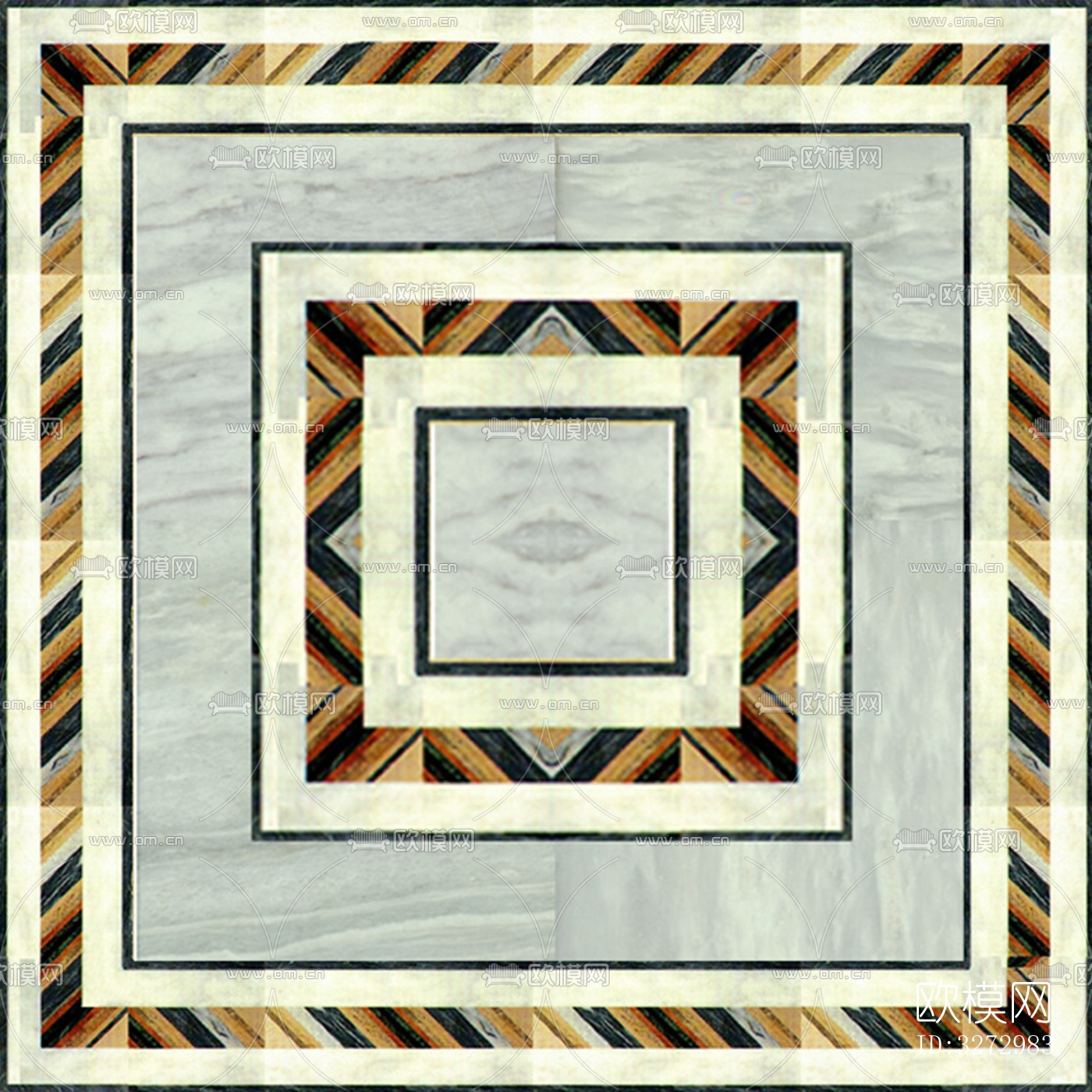 室外石材地面拼花地砖下载（渲染图10）