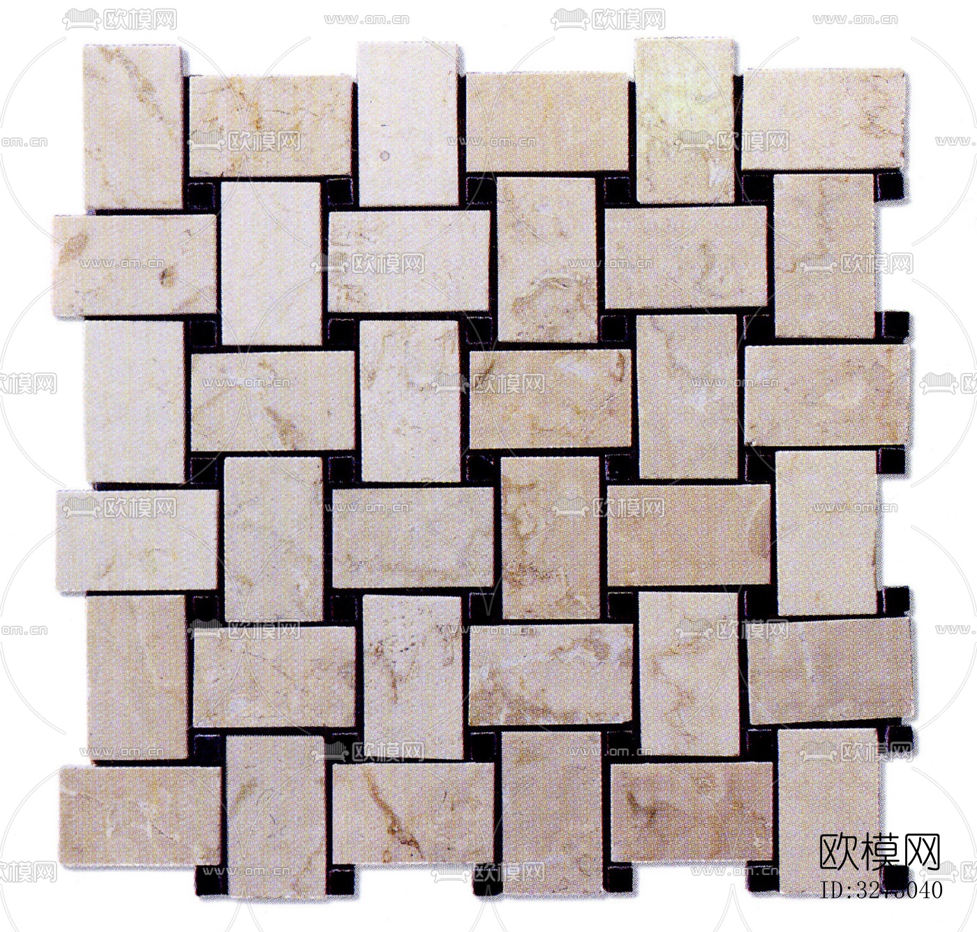 地面砖文化石石材马赛克拼贴下载（渲染图5）