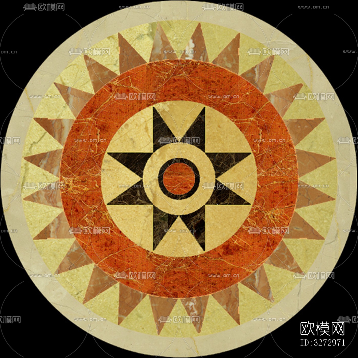 室外石材地面拼花地砖下载（渲染图6）