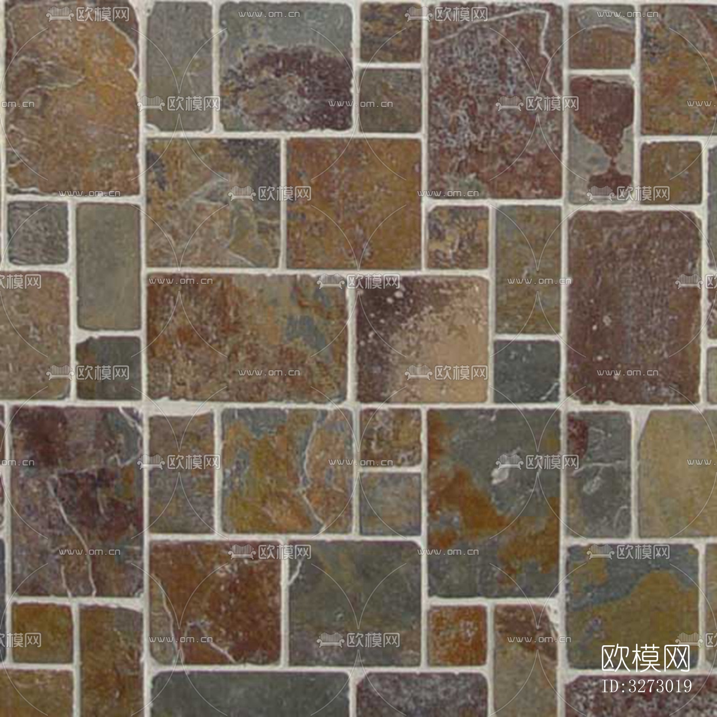 文化石石材马赛克拼贴下载（渲染图3）