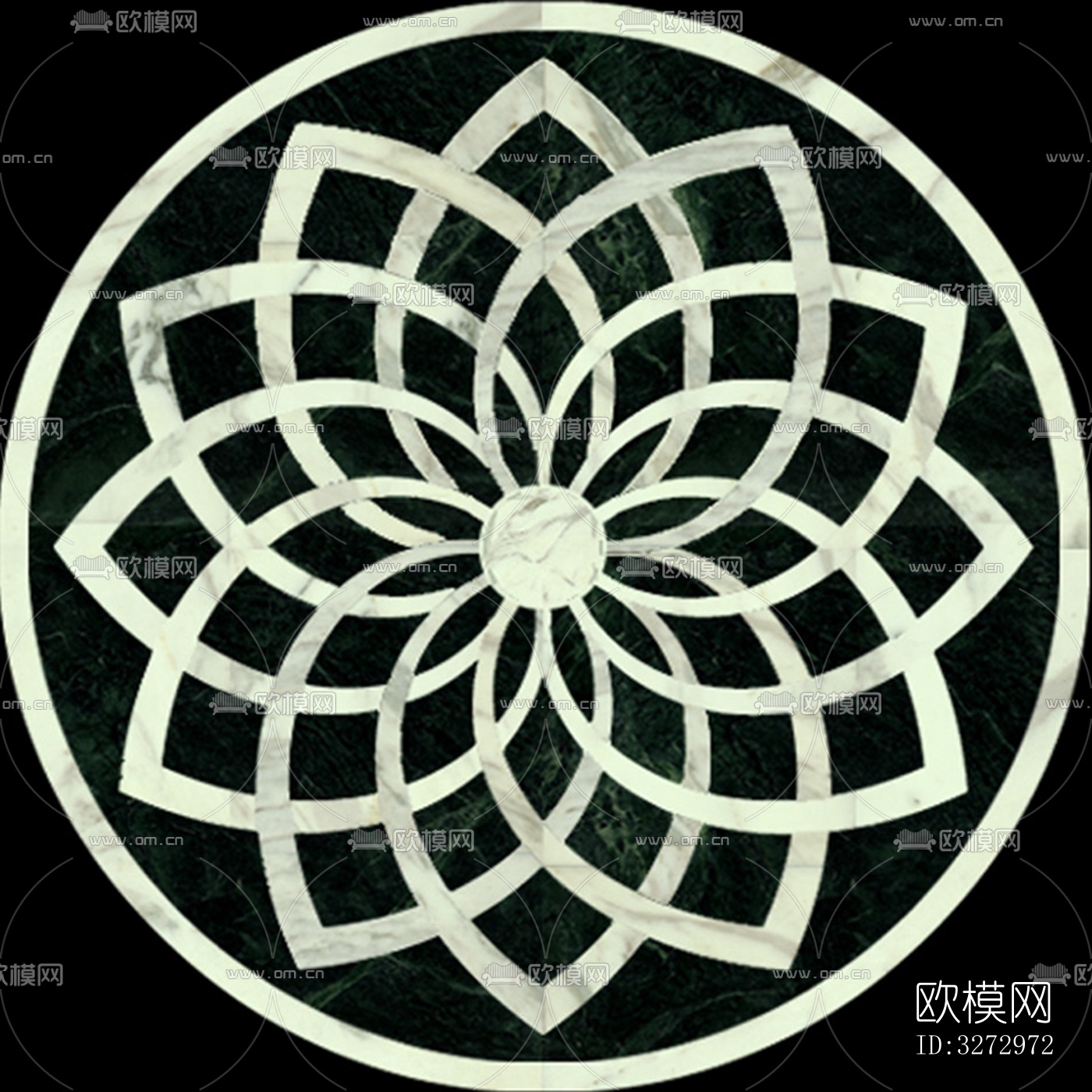 室外石材地面拼花地砖下载（渲染图2）