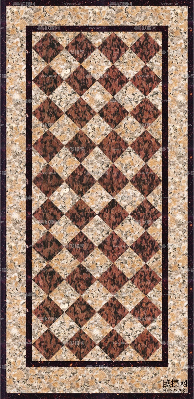 室外石材地面拼花地砖下载（渲染图9）