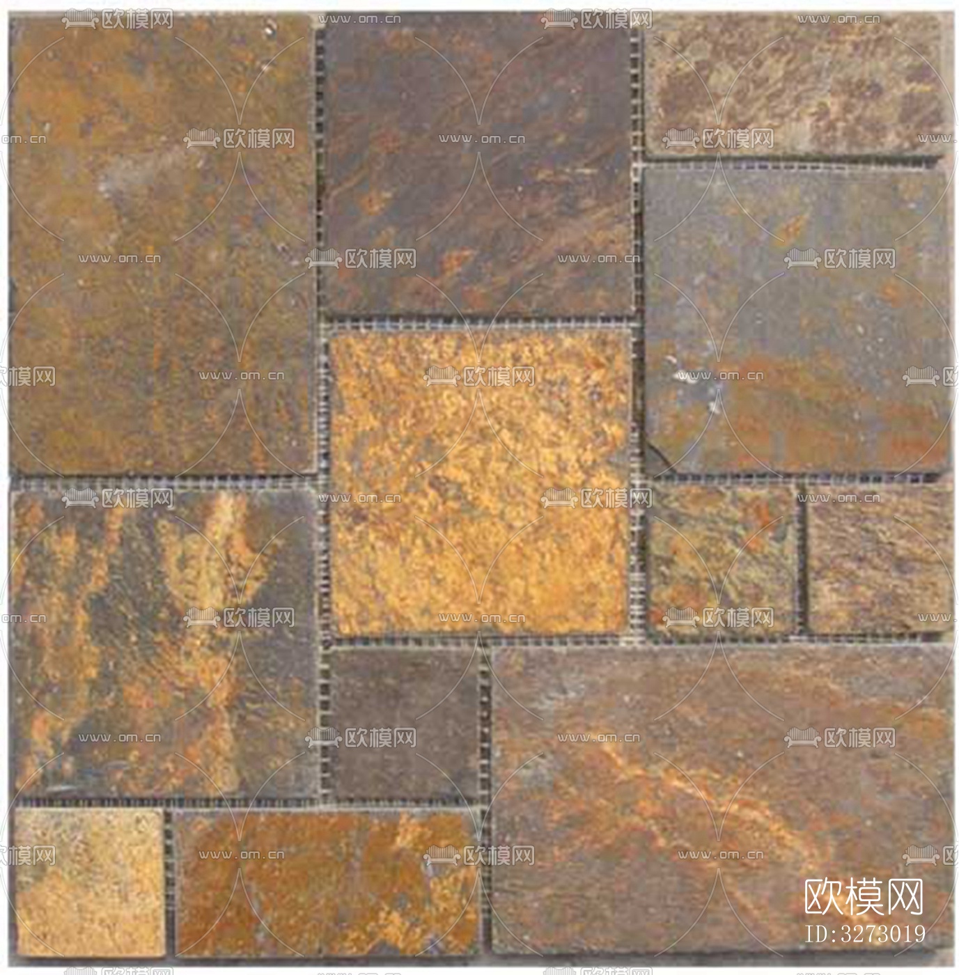 文化石石材马赛克拼贴下载（渲染图2）