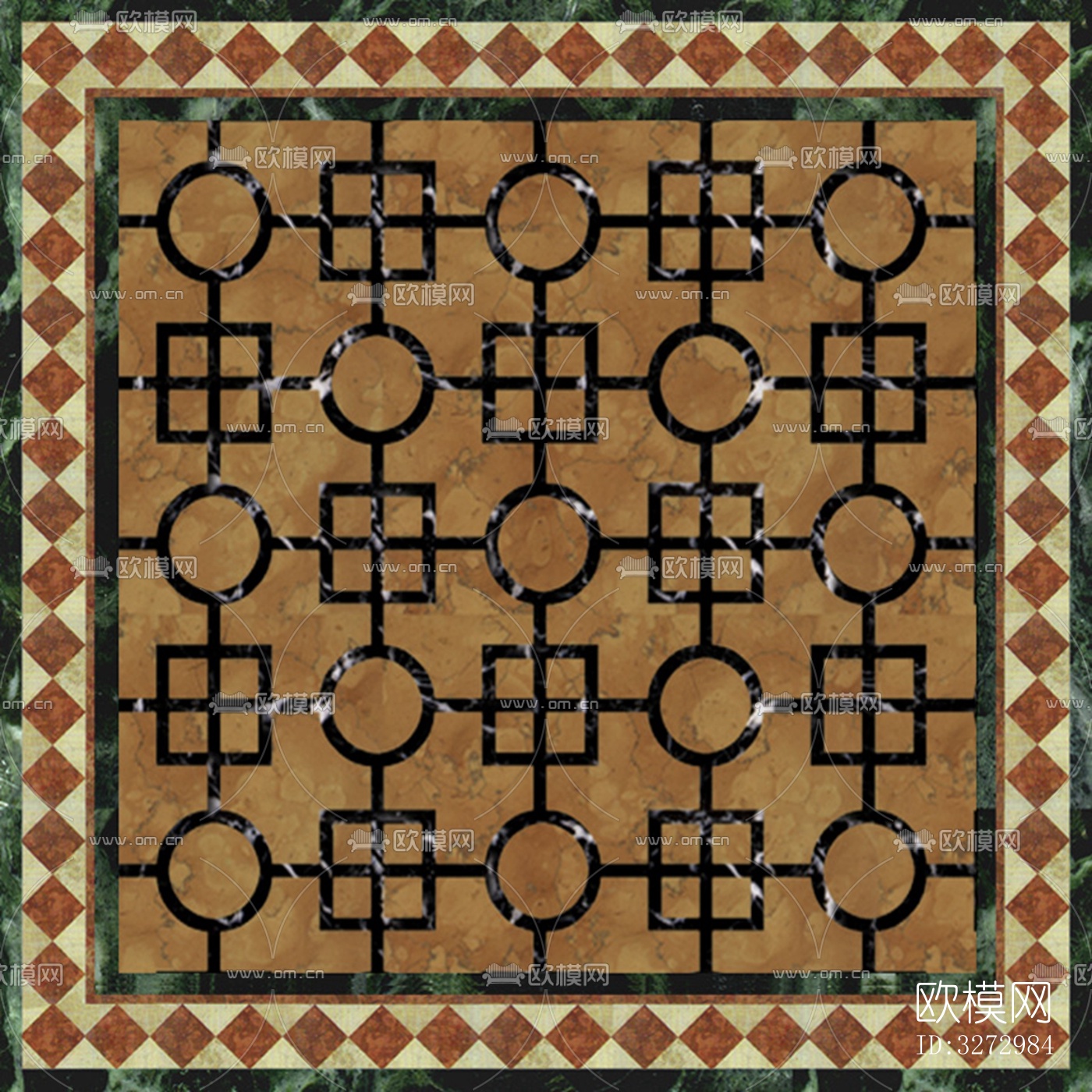 室外石材地面拼花地砖下载（渲染图8）