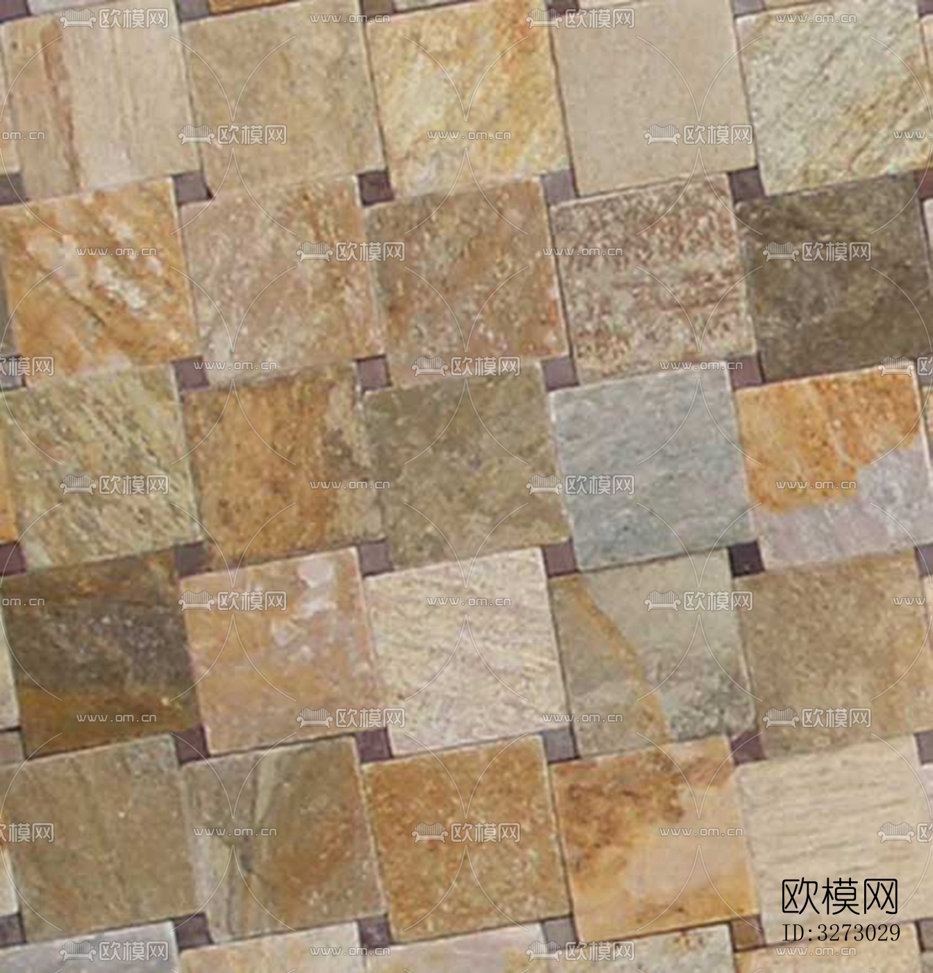 地面砖文化石石材马赛克拼贴下载（渲染图7）