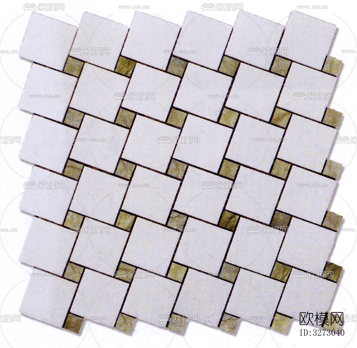 地面砖文化石石材马赛克拼贴下载（渲染图3）