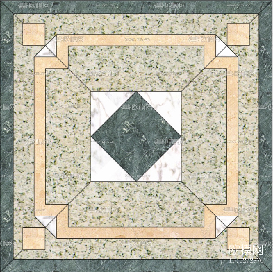 室外石材地面拼花地砖下载（渲染图3）