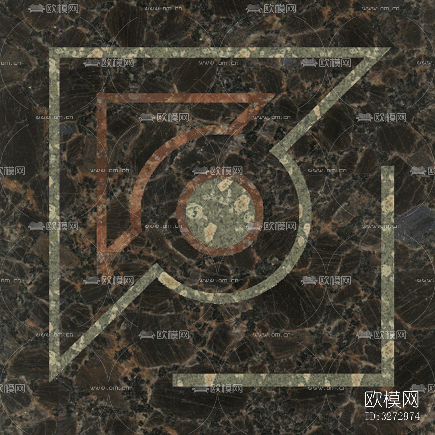 室外石材地面拼花地砖下载（渲染图5）