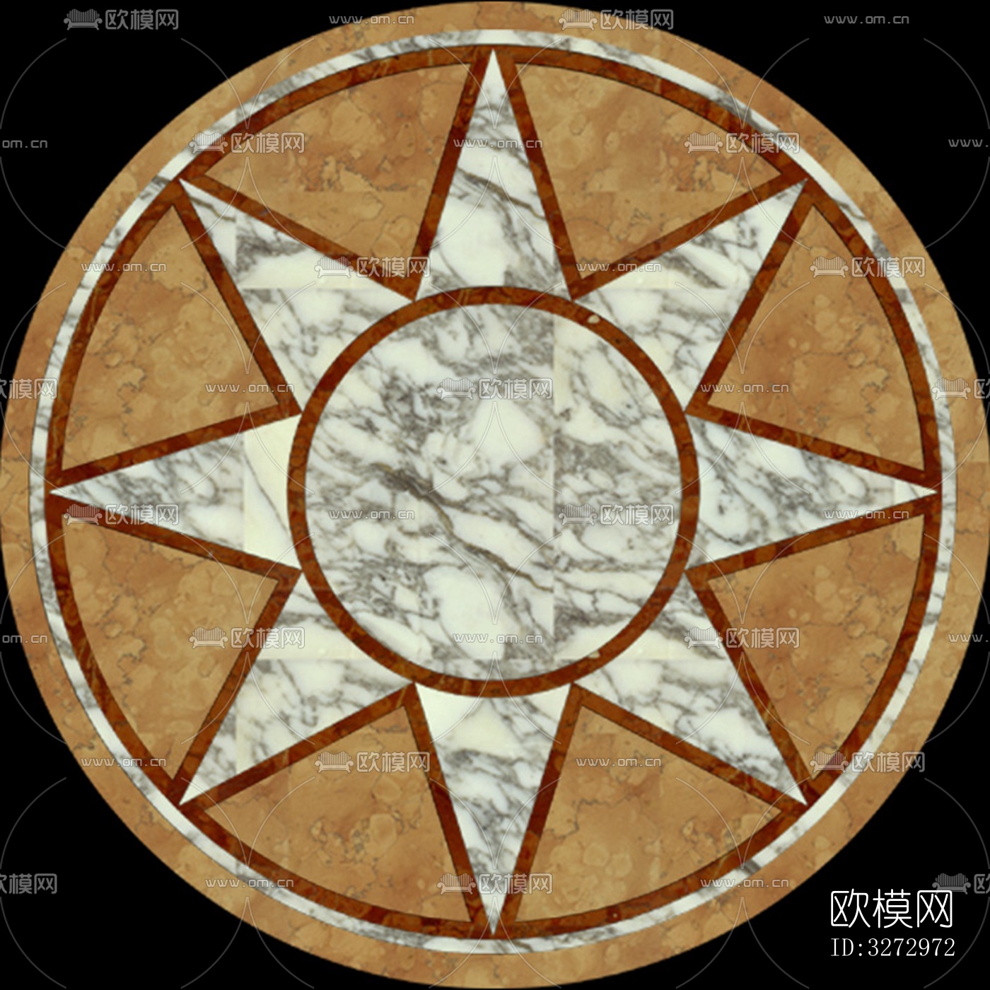 室外石材地面拼花地砖下载（渲染图6）