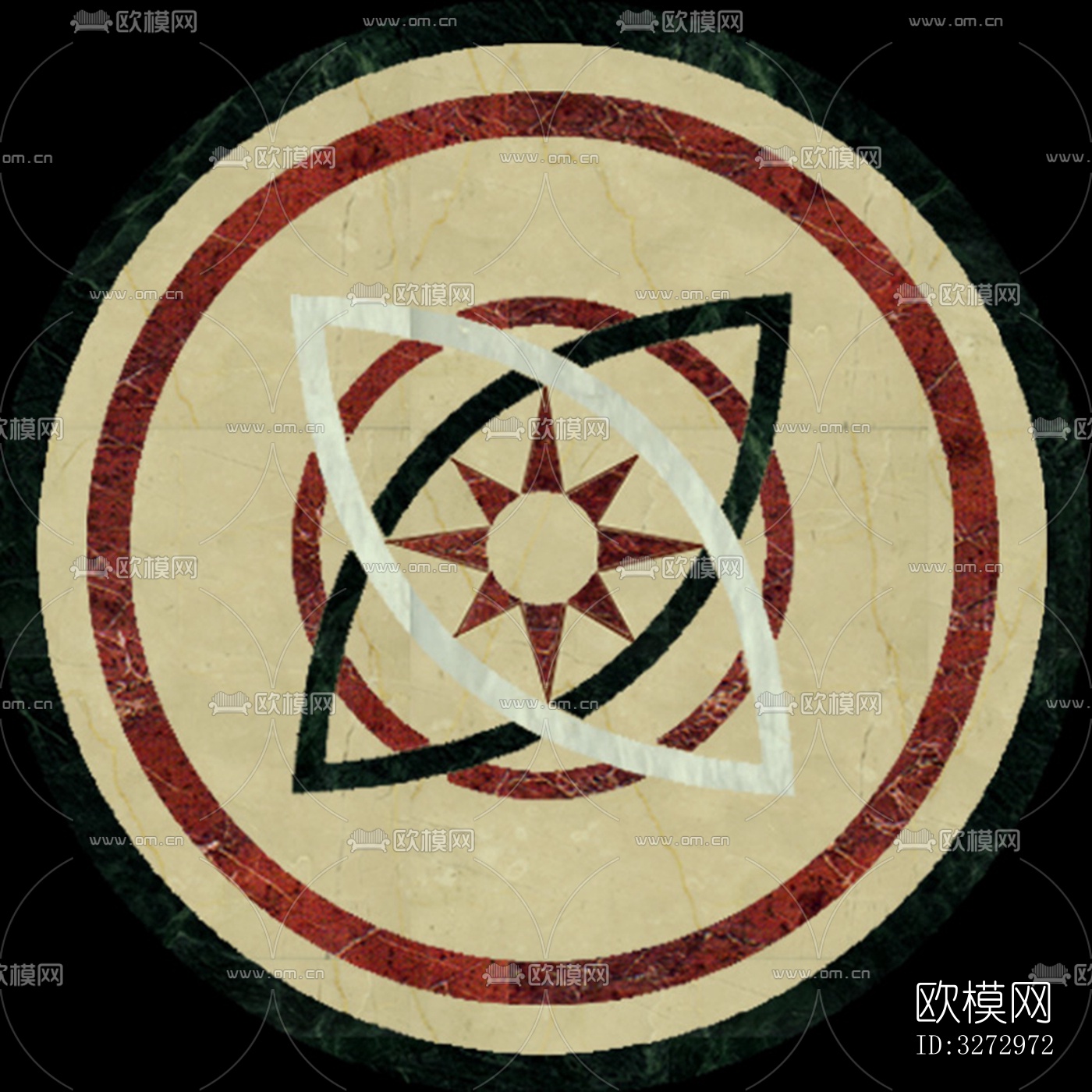 室外石材地面拼花地砖下载（渲染图4）