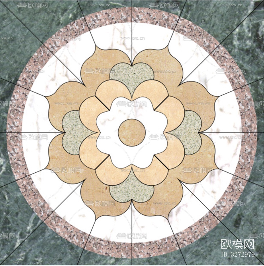 室外石材地面拼花地砖下载（渲染图5）