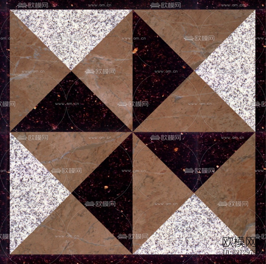 室外石材地面拼花地砖下载（渲染图3）