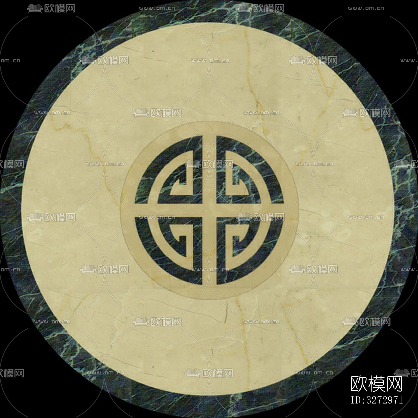 室外石材地面拼花地砖下载（渲染图1）