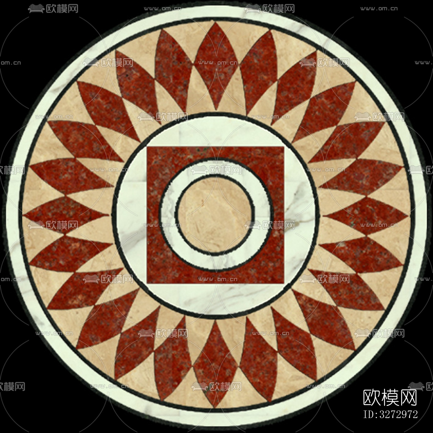 室外石材地面拼花地砖下载（渲染图10）