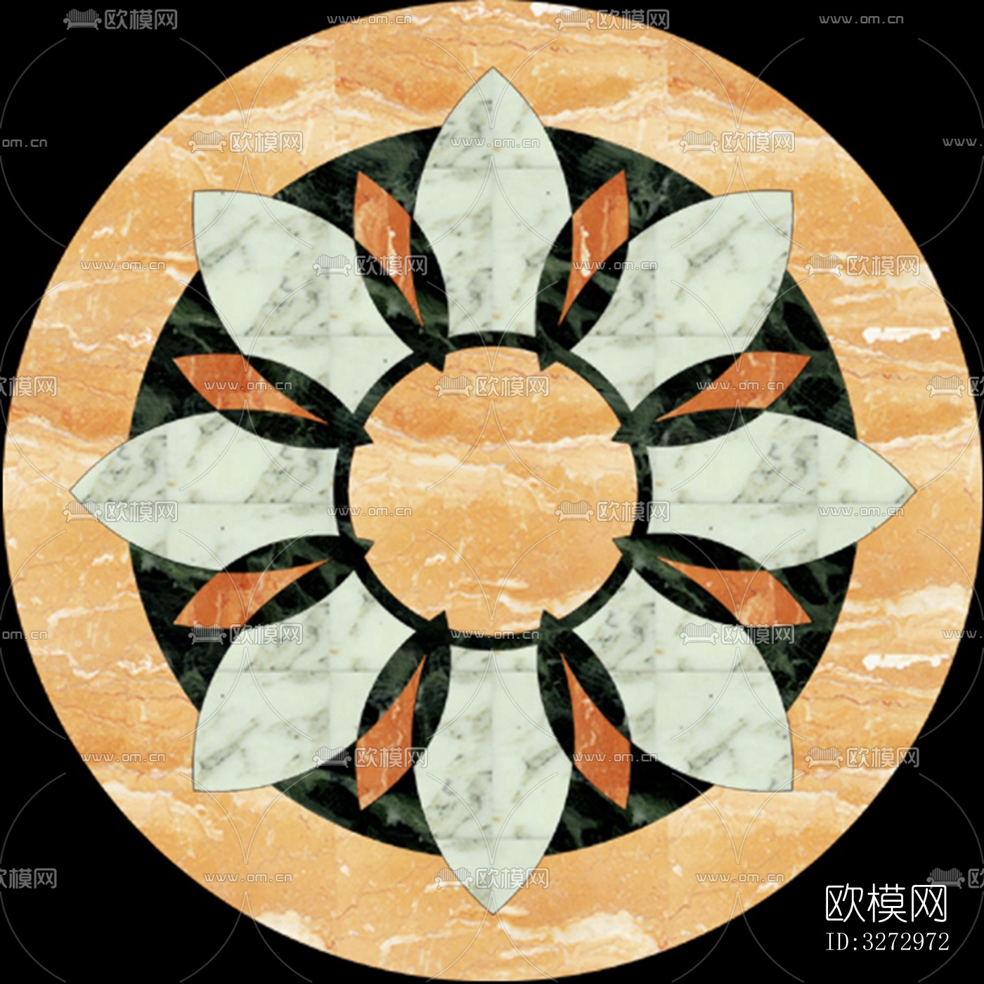 室外石材地面拼花地砖下载（渲染图9）