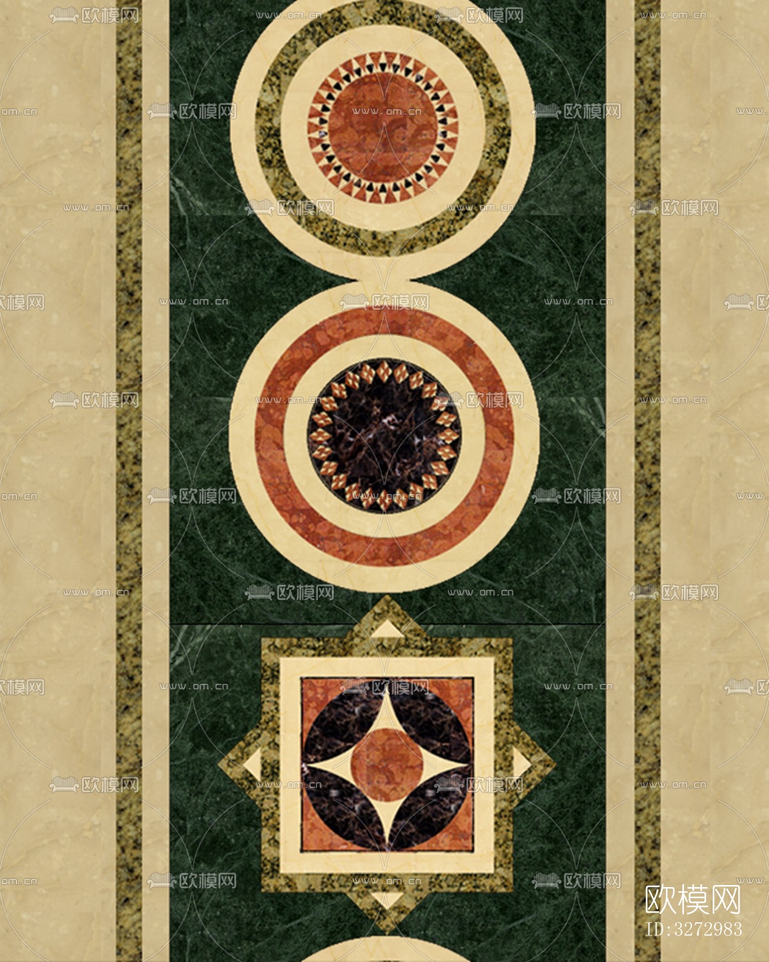 室外石材地面拼花地砖下载（渲染图5）