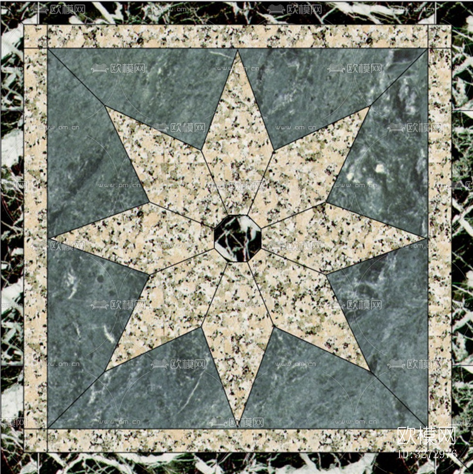 室外石材地面拼花地砖下载（渲染图7）