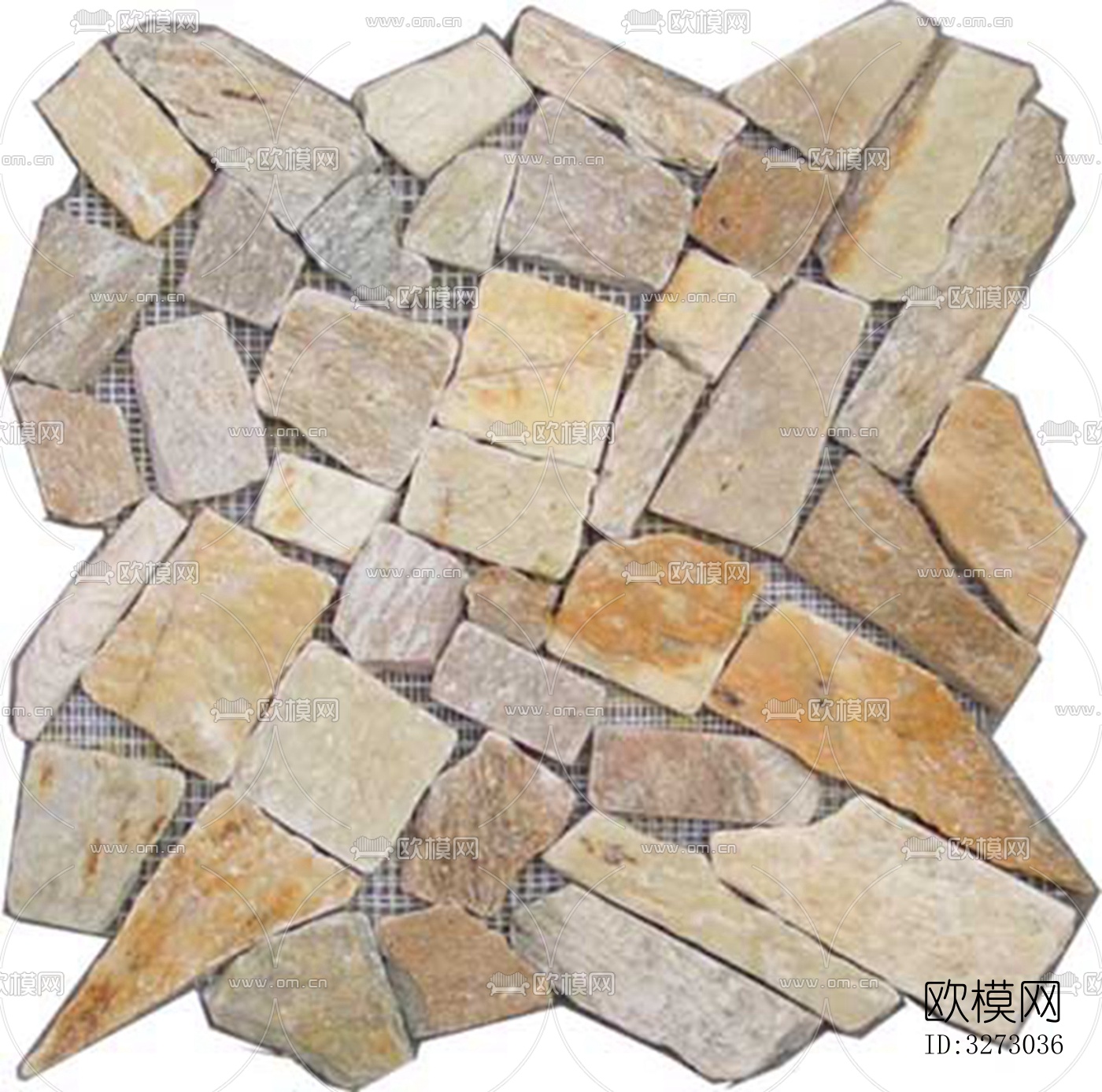 地面砖文化石石材马赛克拼贴下载（渲染图4）