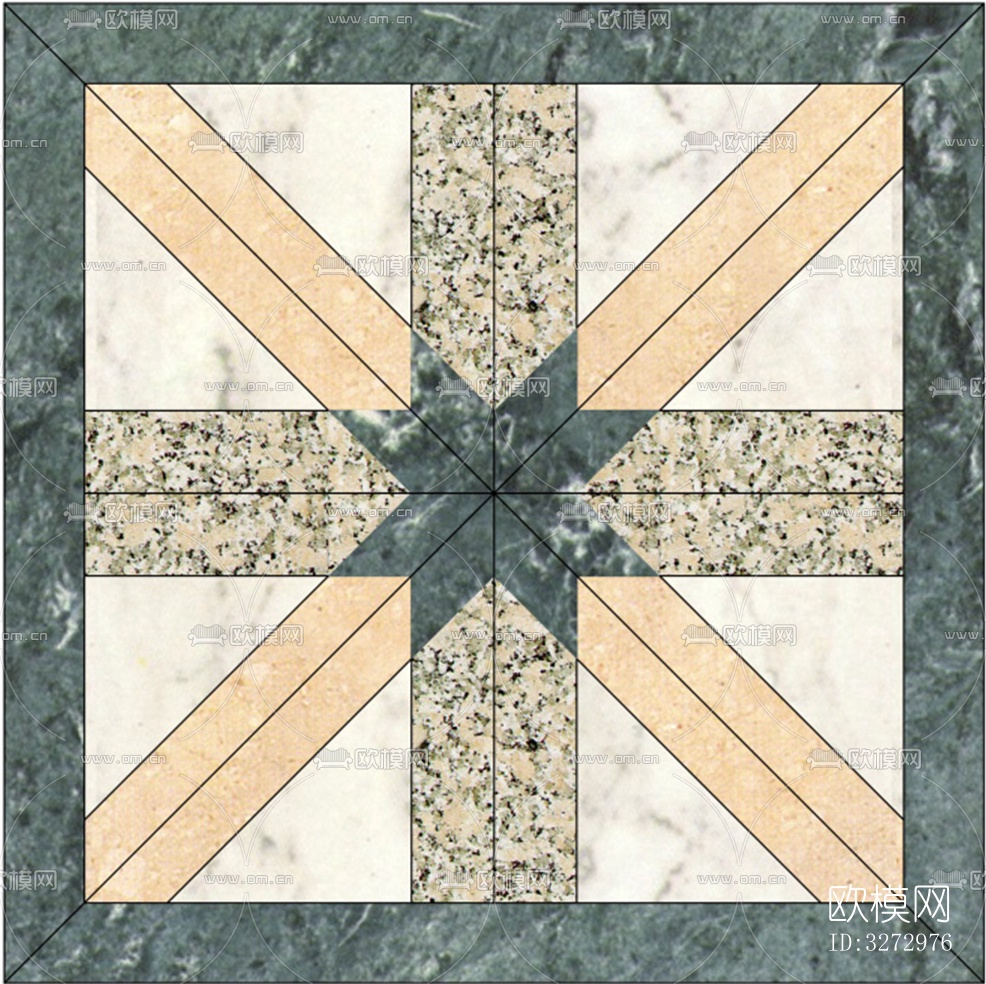 室外石材地面拼花地砖下载（渲染图4）
