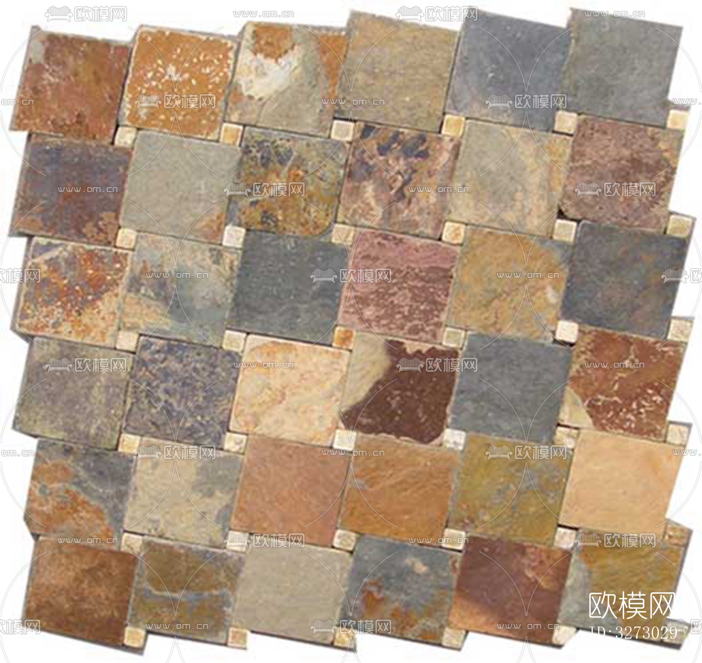 地面砖文化石石材马赛克拼贴下载（渲染图10）