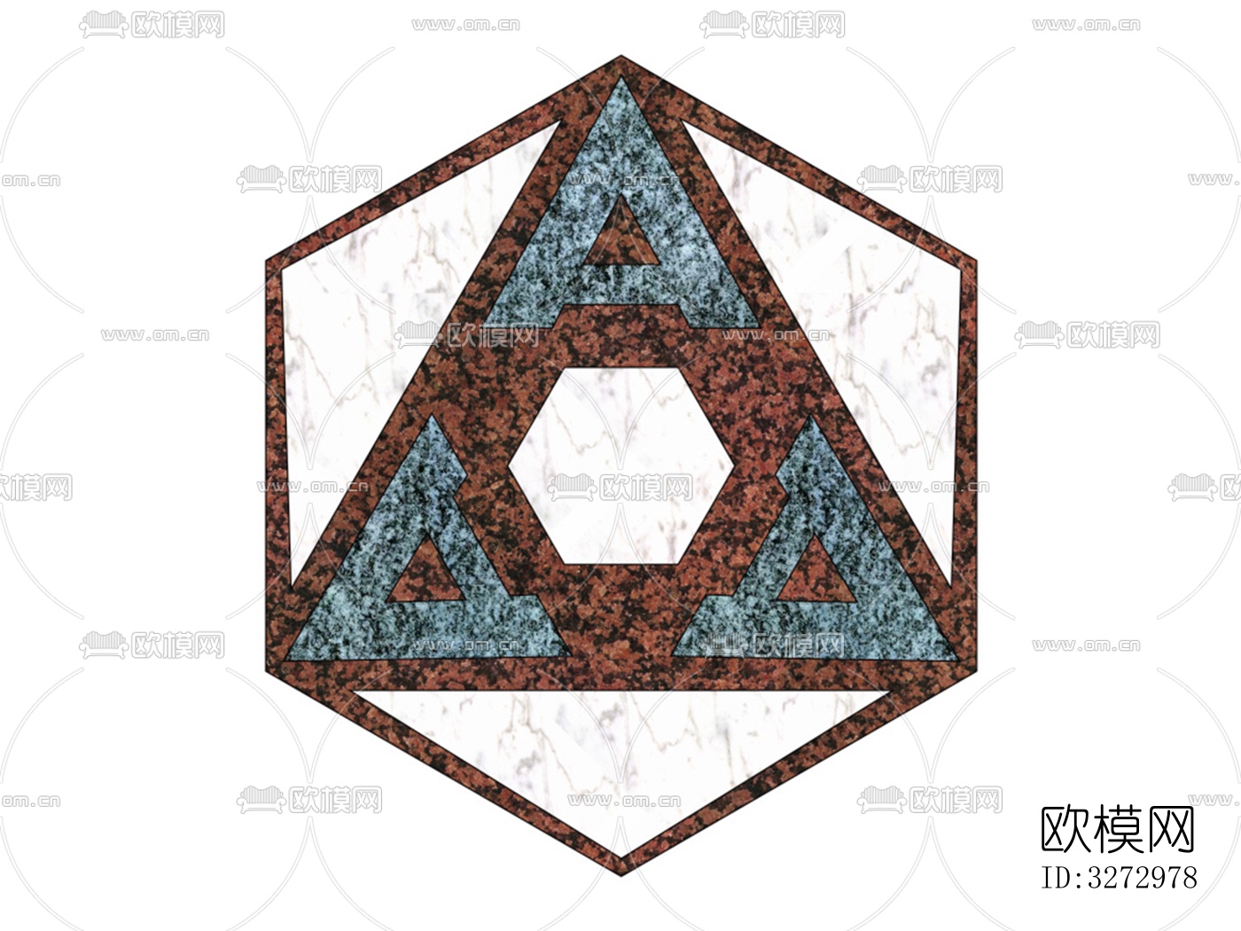 室外石材地面拼花地砖下载（渲染图4）