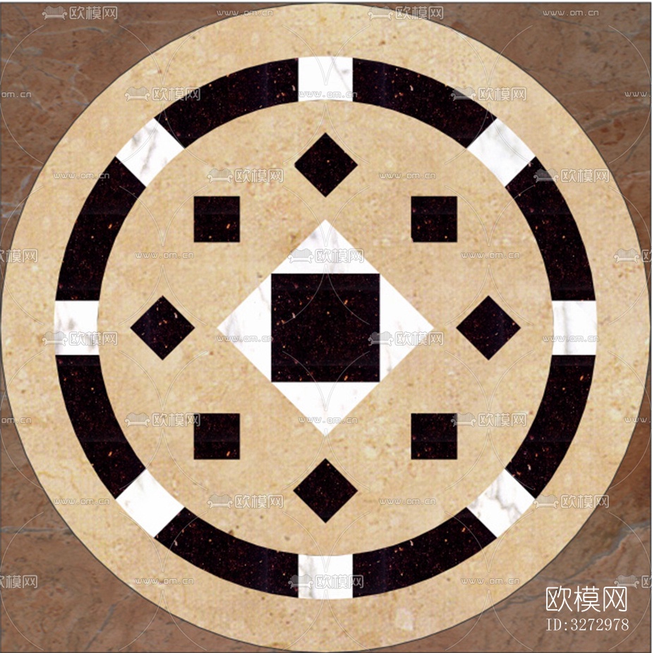 室外石材地面拼花地砖下载（渲染图6）