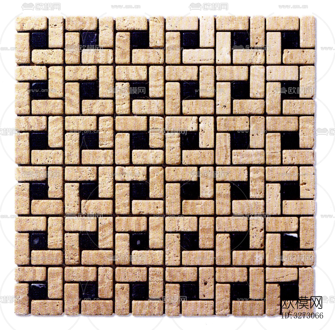 地面砖文化石石材马赛克拼贴下载（渲染图4）