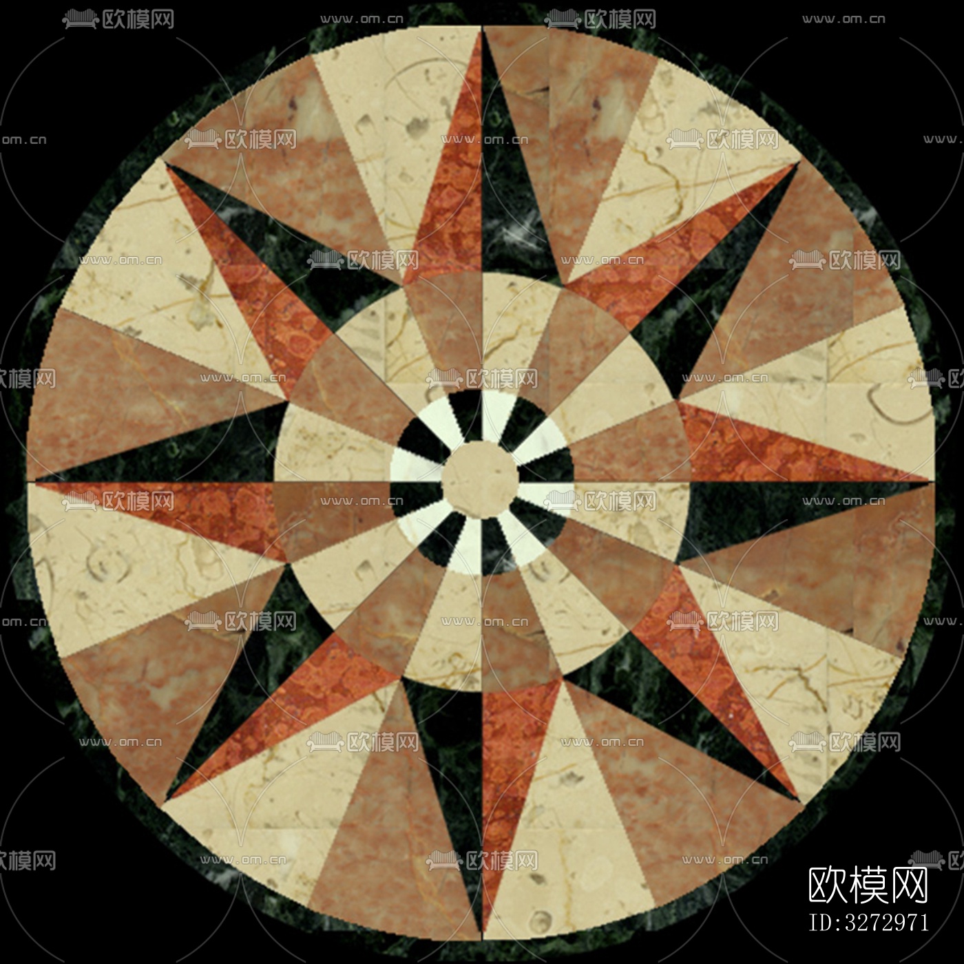 室外石材地面拼花地砖下载（渲染图8）