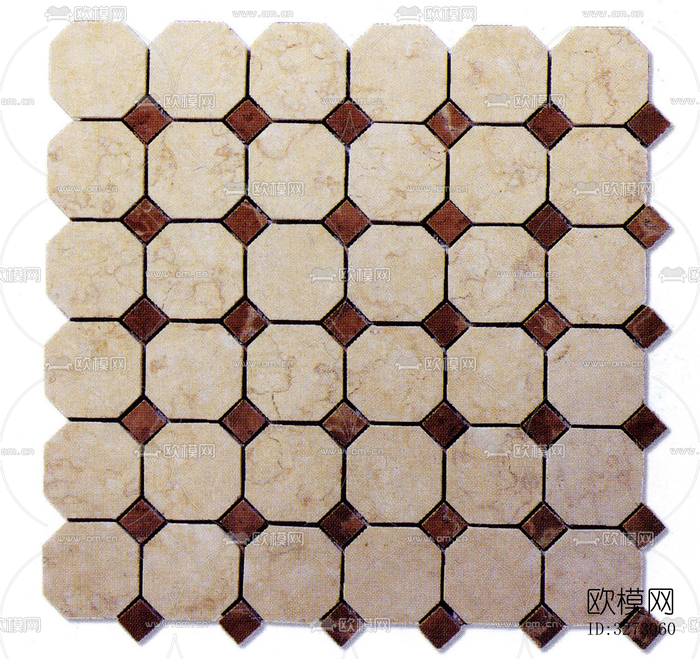 地面砖文化石石材马赛克拼贴下载（渲染图2）