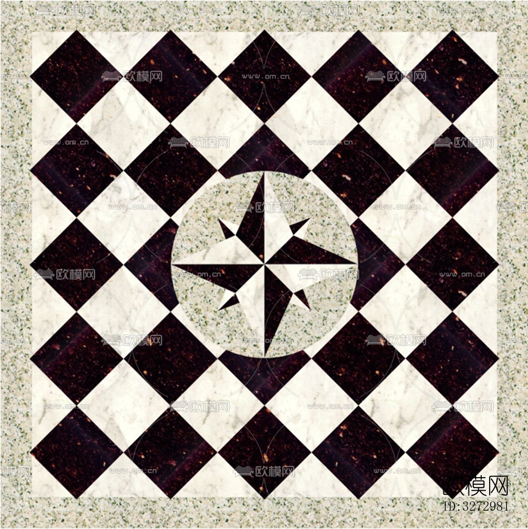 室外石材地面拼花地砖下载（渲染图8）