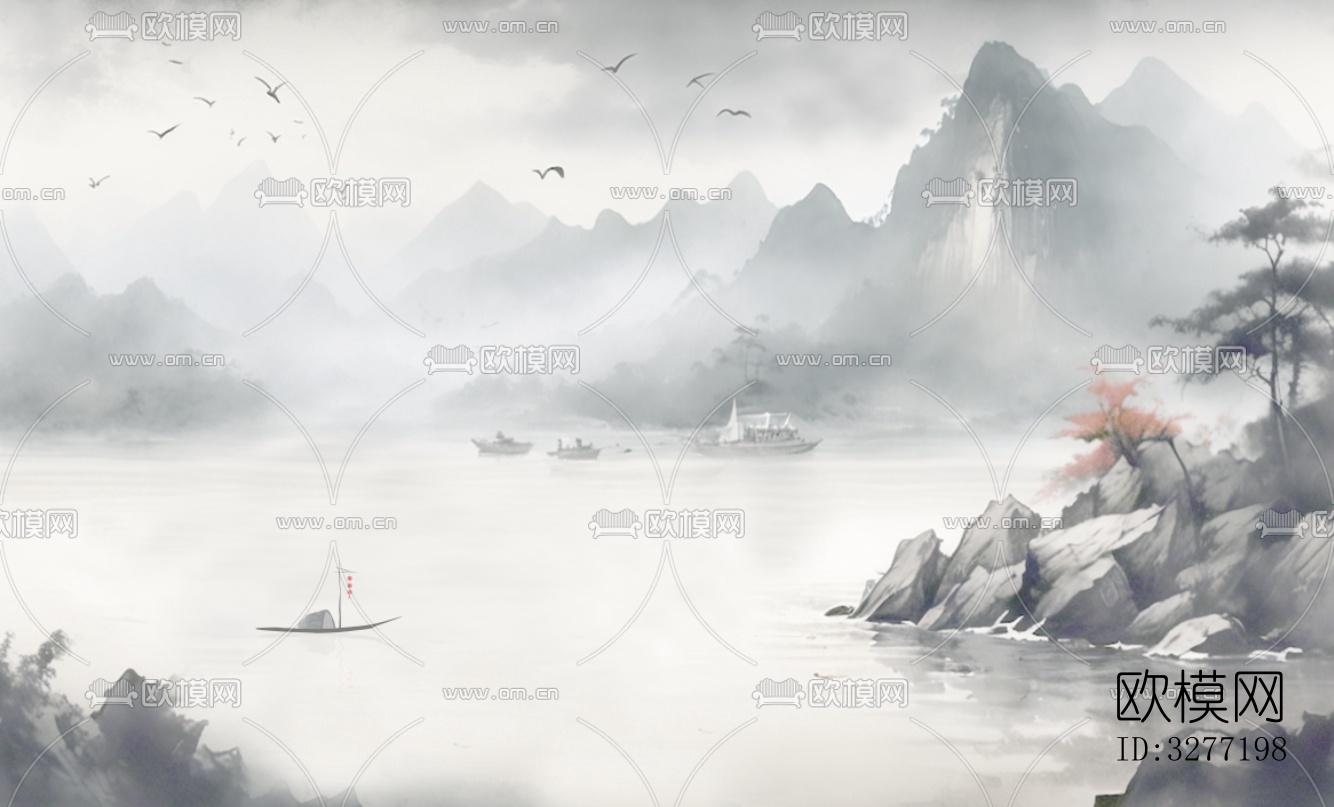 中式意境山水壁纸下载