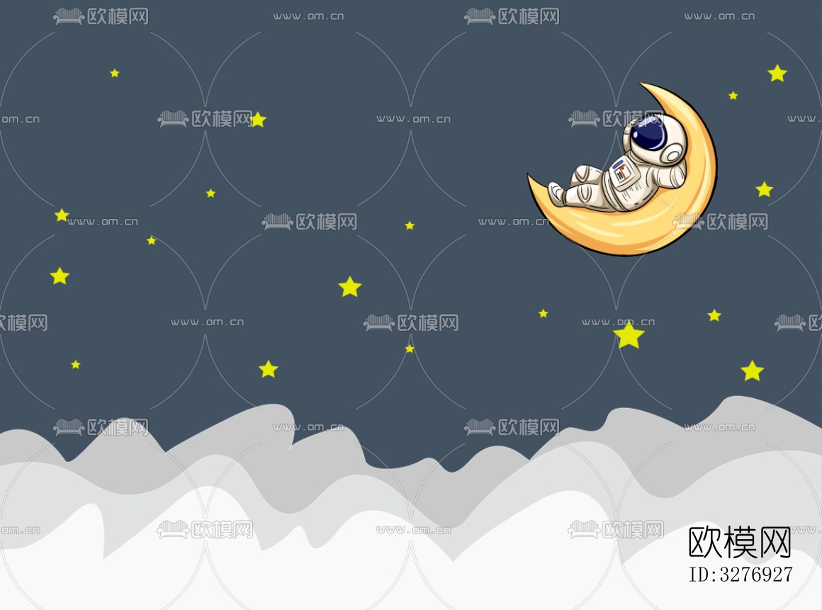 儿童卡通太空星星壁纸