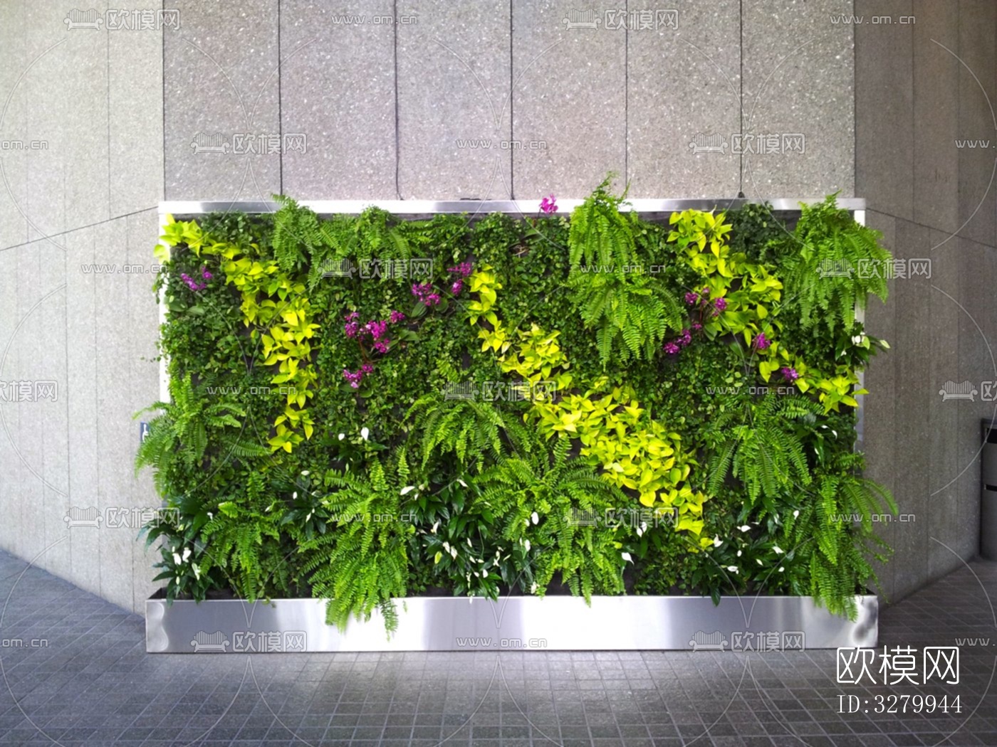 植物墙装饰下载（渲染图1）
