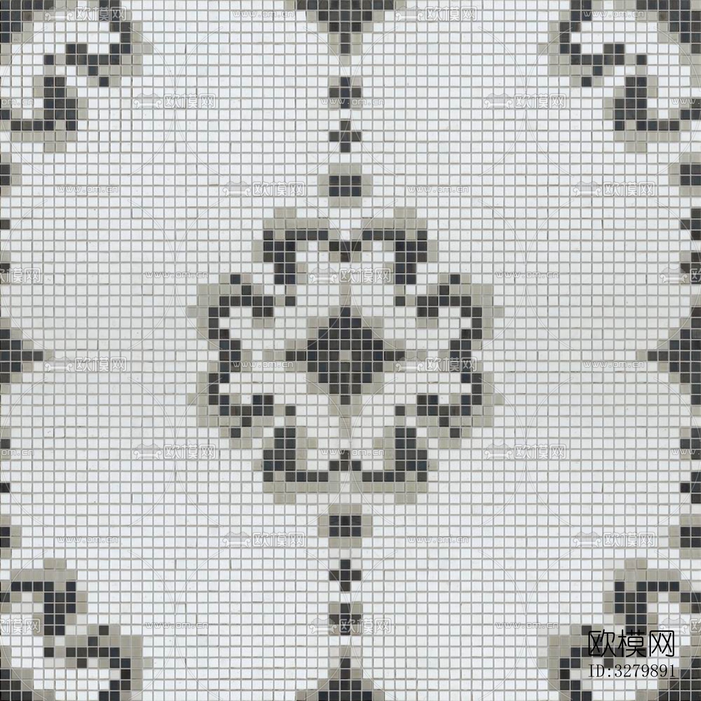 马赛克拼花砖图案下载（渲染图2）