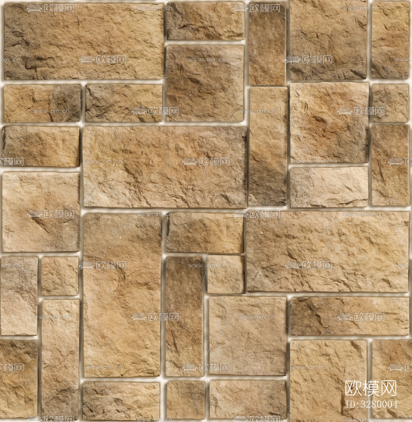 文化石墙面材质下载（渲染图2）