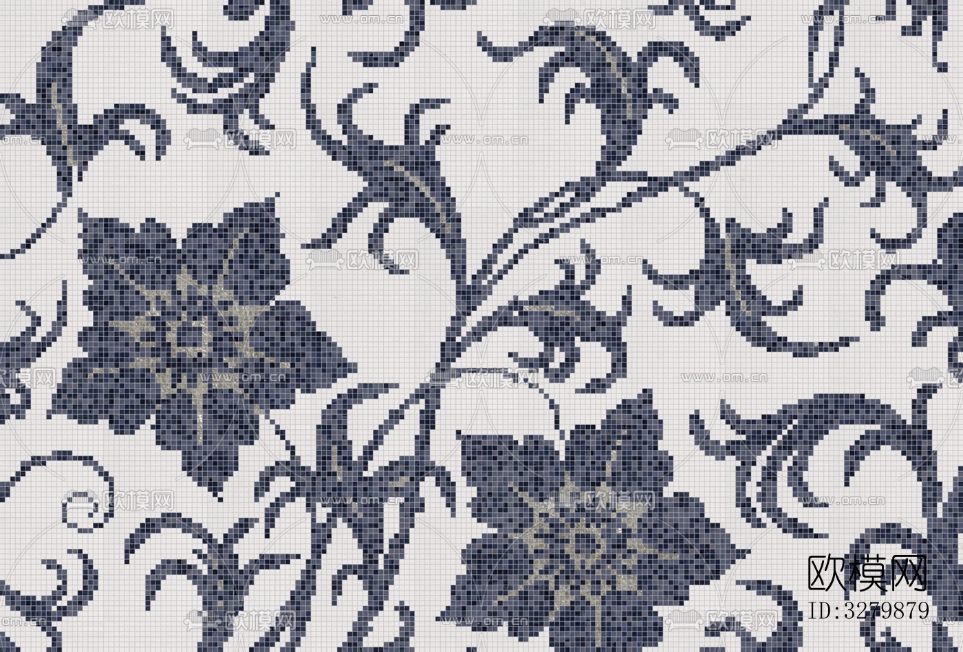 马赛克拼花砖图案下载（渲染图1）