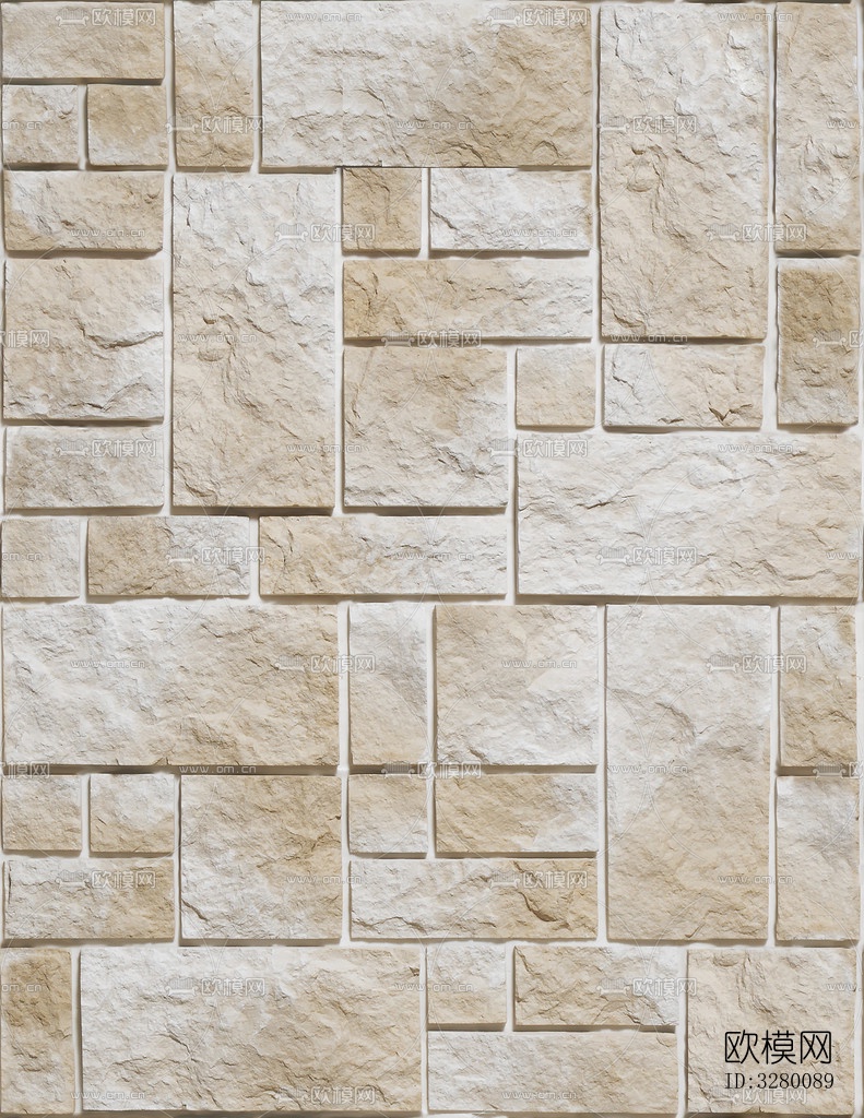 文化石墙面材质下载（渲染图2）